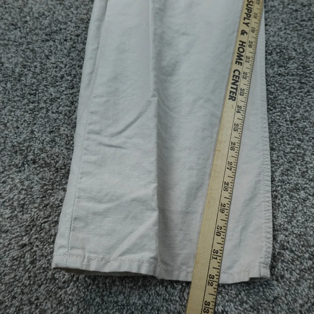 Banana Republic Pants Mens 38X32 Gray Linen Straight Chino Trouser Flat Front